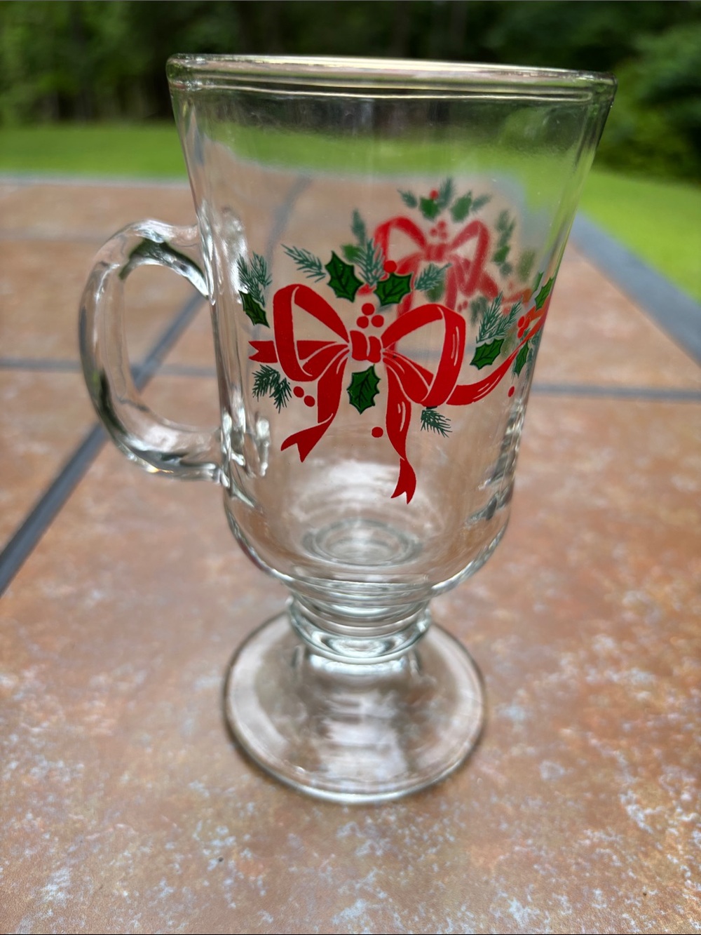 Vintage Libbey Glass Company Pedestal Footed Glass Pattern Is "Irish Mug" - Picture 2 of 8
